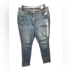 Old Navy Curvy Skinny Blue Jeans Size 14 NWT